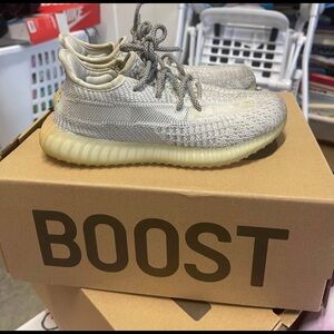 Adidas Gray and Cream Sneakers with Boost Technology